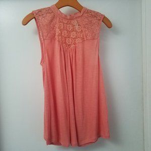 American Rag Coral Sleeveless Blouse Size Medium